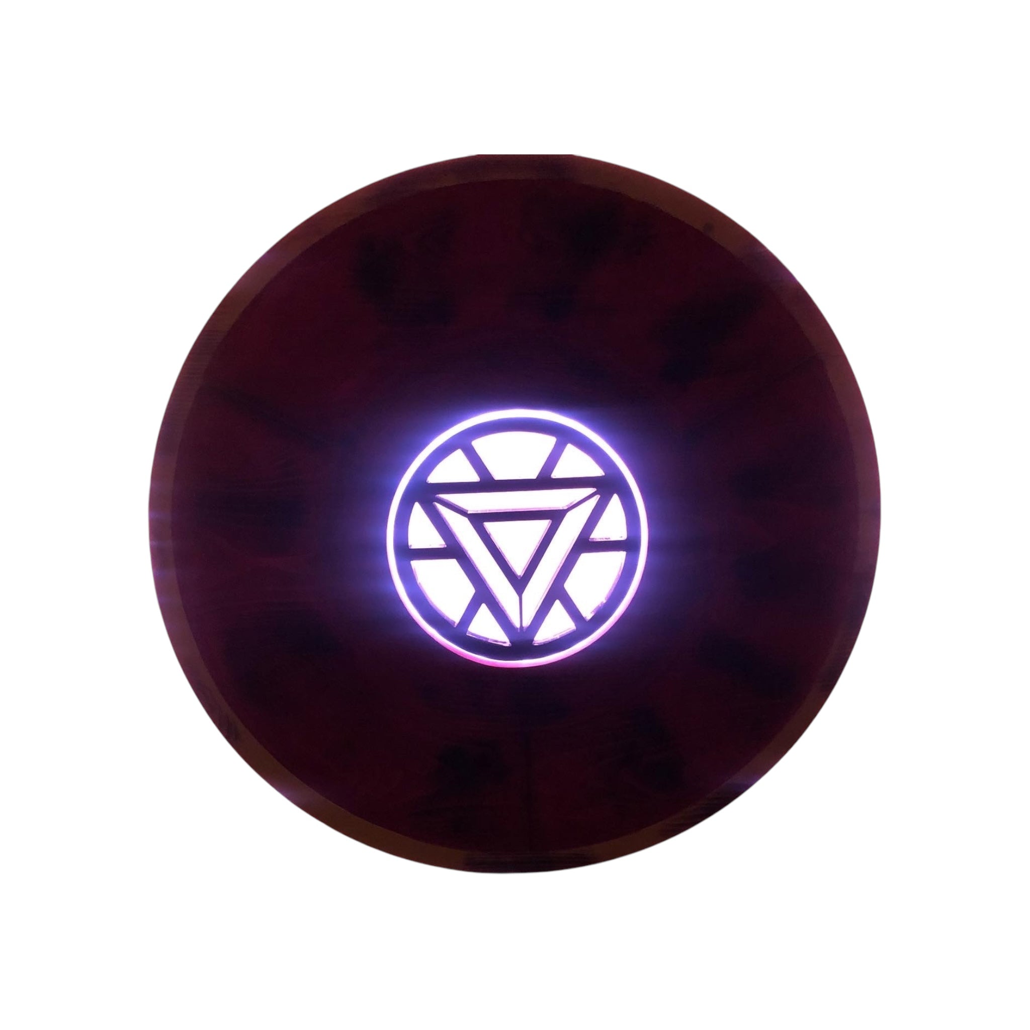 Wooden Ironman-Inspired Reactor Wall Decor with LED Backlighting