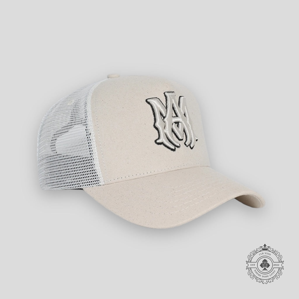 Amiri MA Trucker Hat in Natural