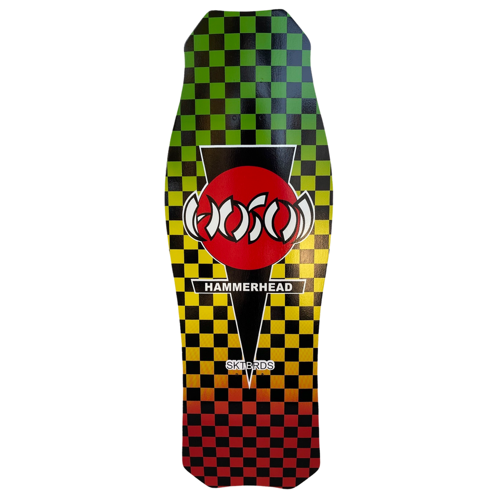 Hosoi O.G. Hammerhead Rasta Checkerboard 10.5" Complete Skateboard