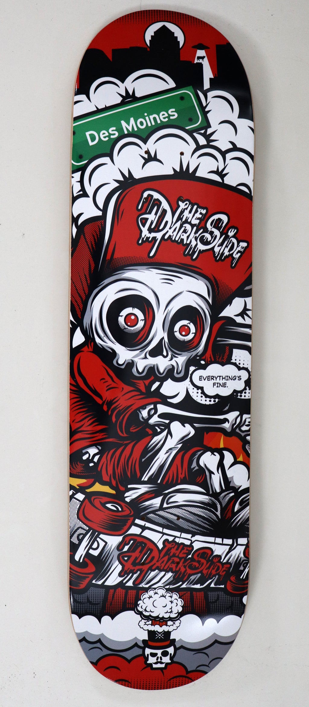 The Dark Slide x Skullduggery "Everything's Fine" 8.5" Complete Skateboard