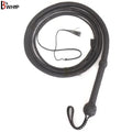 Black Indiana Jones Style Bullwhip | 6 to 12 Feet | 12 Strands Para Cord Nylon | Whips for Sale – Leather Bond