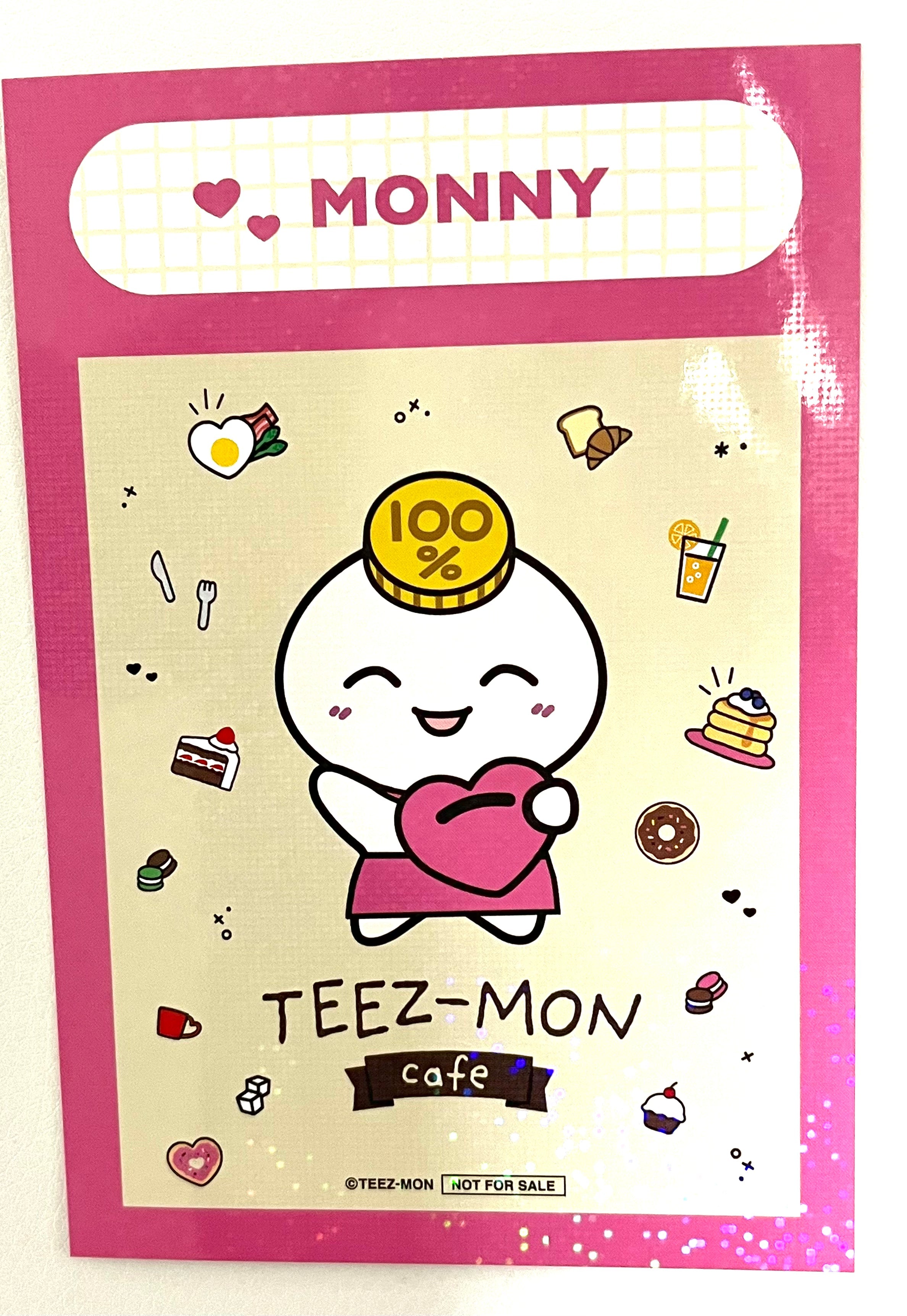 ATEEZ x Teez-Mon Cafe - Tokyo Japan ExclusIVE Hologram Postcard (Monny Ver)