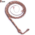 Indiana Jones Style 8 Foot 16 Plait Dark Brown Leather Bullwhip Real Cowhide Leather Bull Whip