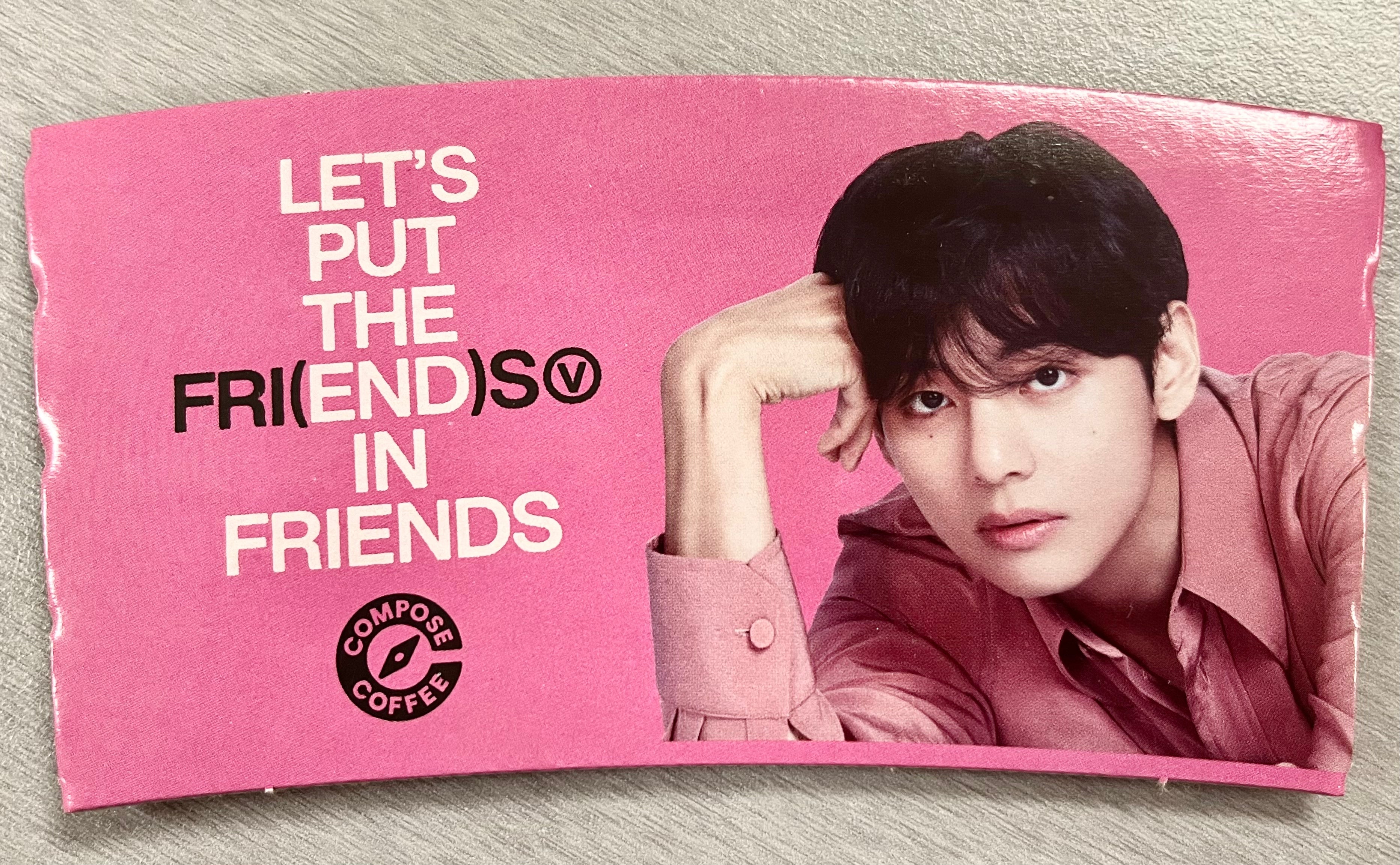 BTS V - Fri(End)S Special Limited Compose Coffee Cup Sleeve