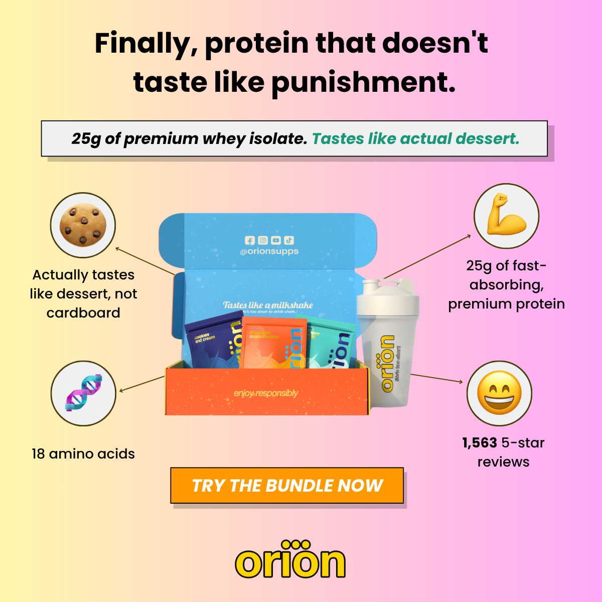 9 Loaded Protein Samples + Shaker Bottle