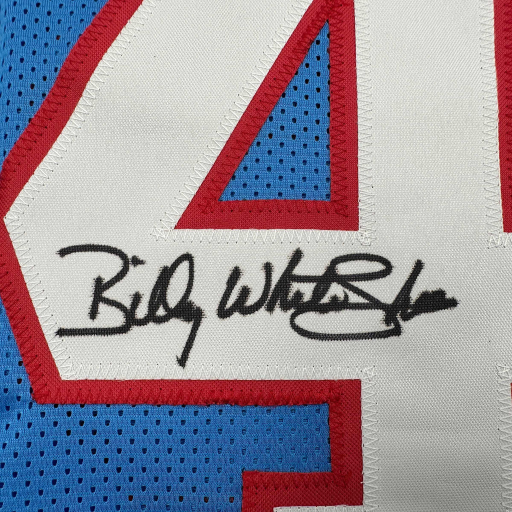 Autographed/Signed Billy White Shoes Johnson Tennessee Retro Light Blue Football Jersey JSA COA