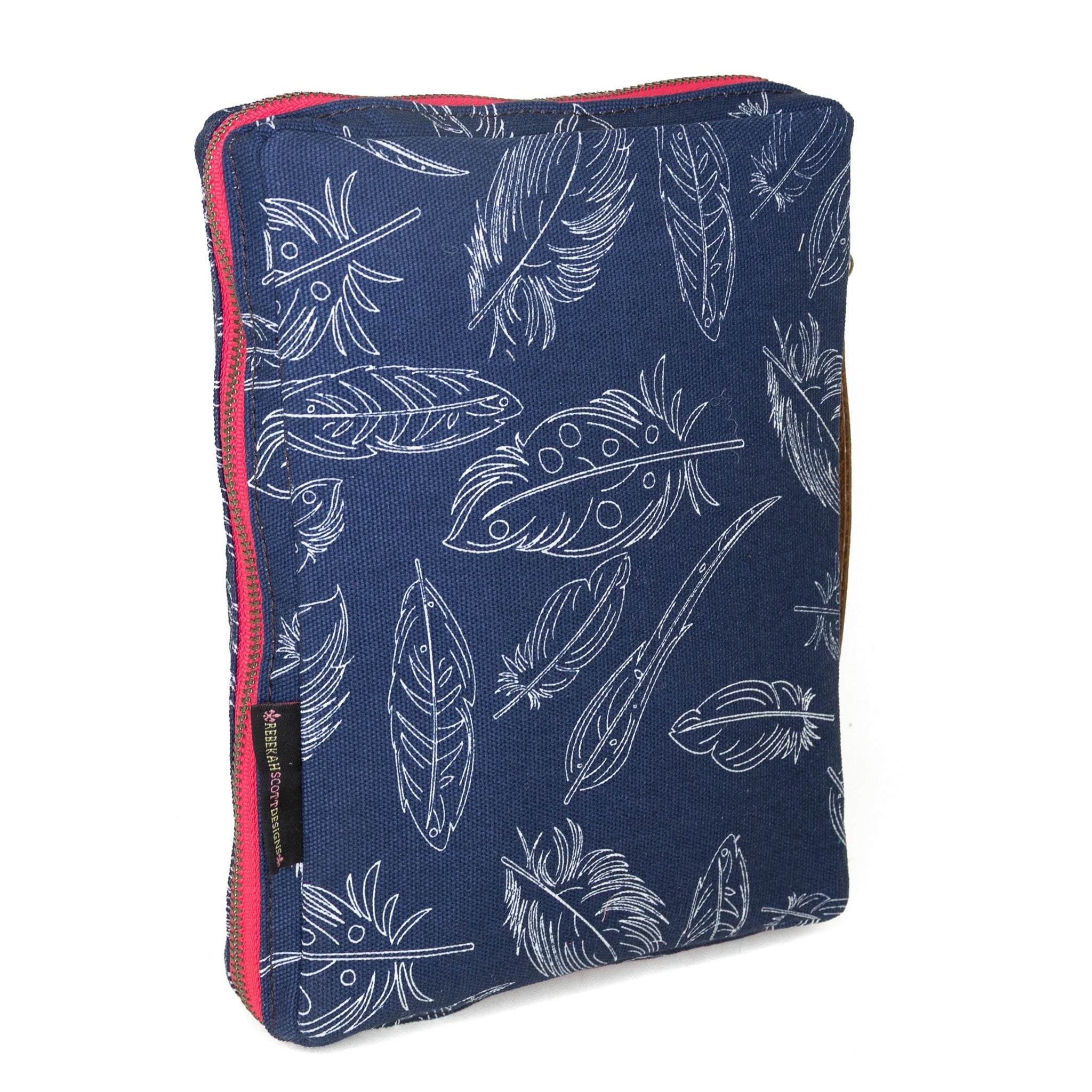 Slim Bible Cover: Indigo Feather