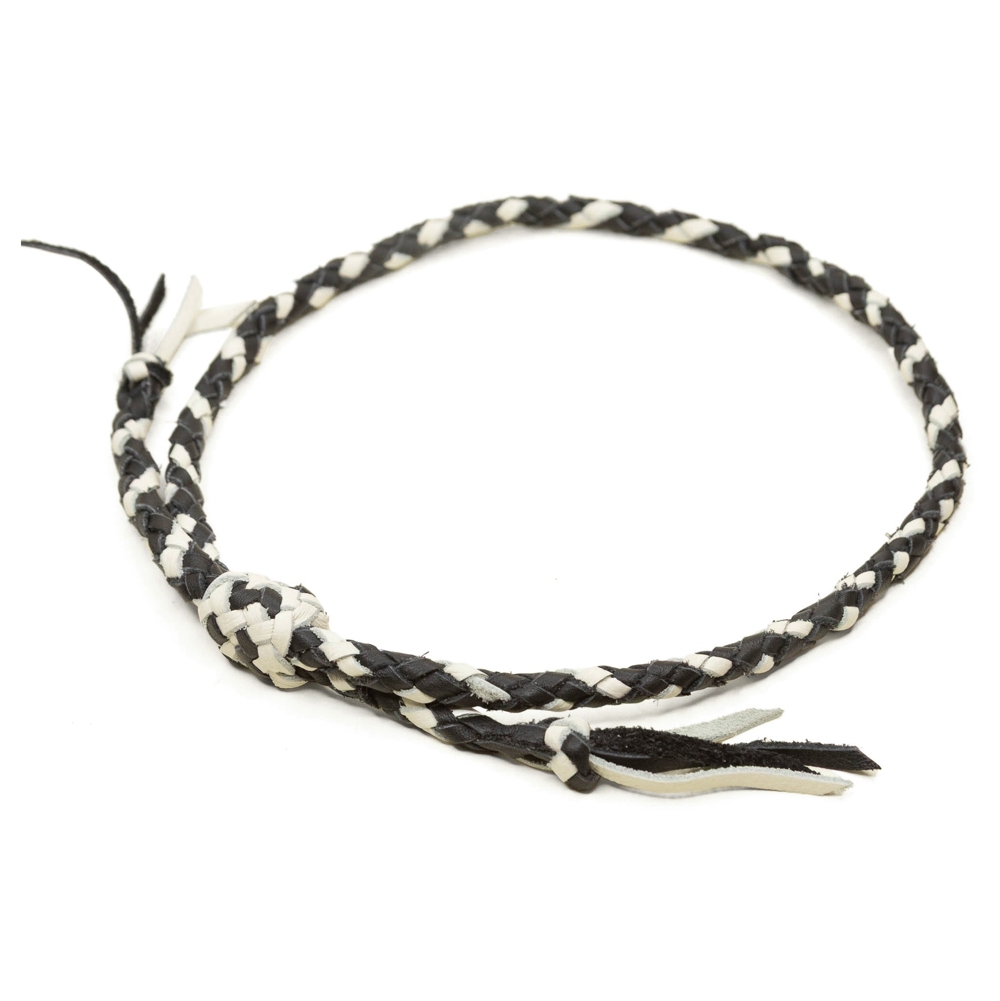 1948 Braided Hat Band: Black/White