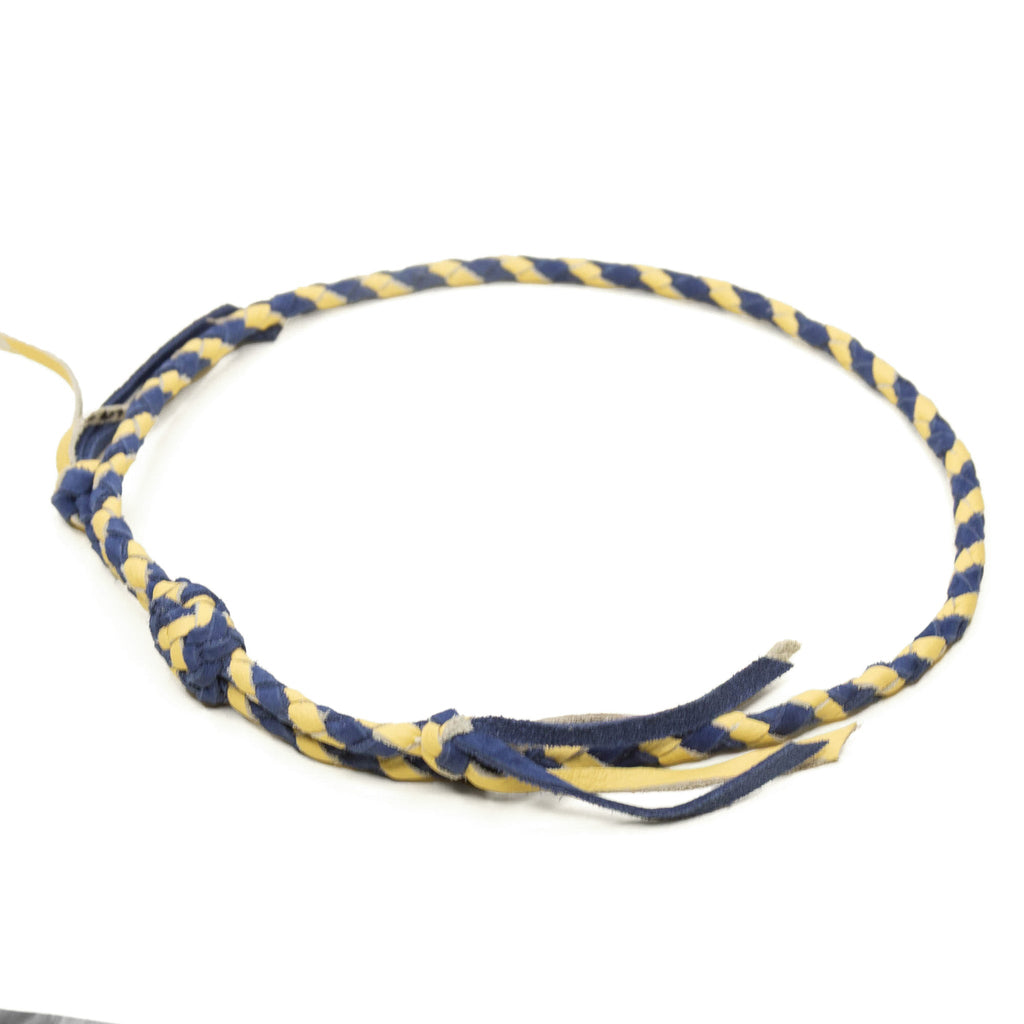 1948 Braided Hat Band: Yellow/Blue