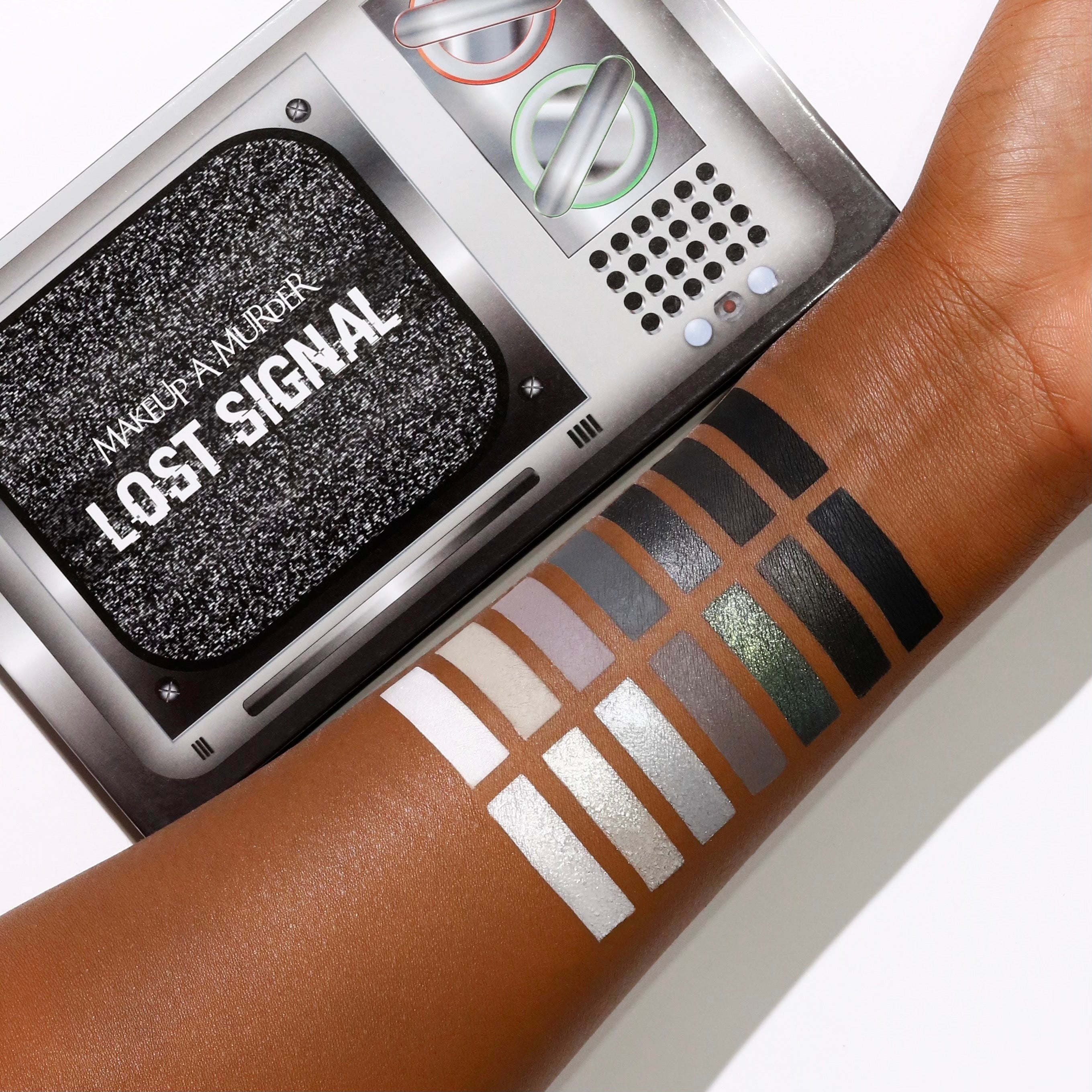 Makeup A Murder Lost Signal Palette - 14 Shade Grayscale Eye Shadow