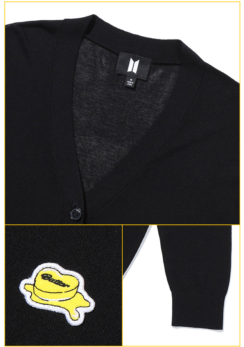 BTS Official Butter Merch - Cardigan (Black)