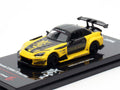 Honda S2000 RHD (Right Hand Drive) "J's Racing" Yellow with Carbon Hood and Top with Graphics "Tokyo Auto Salon Kuala Lumpur 2025 Event Edition" 1/64 Diecast Model Car by Inno Models