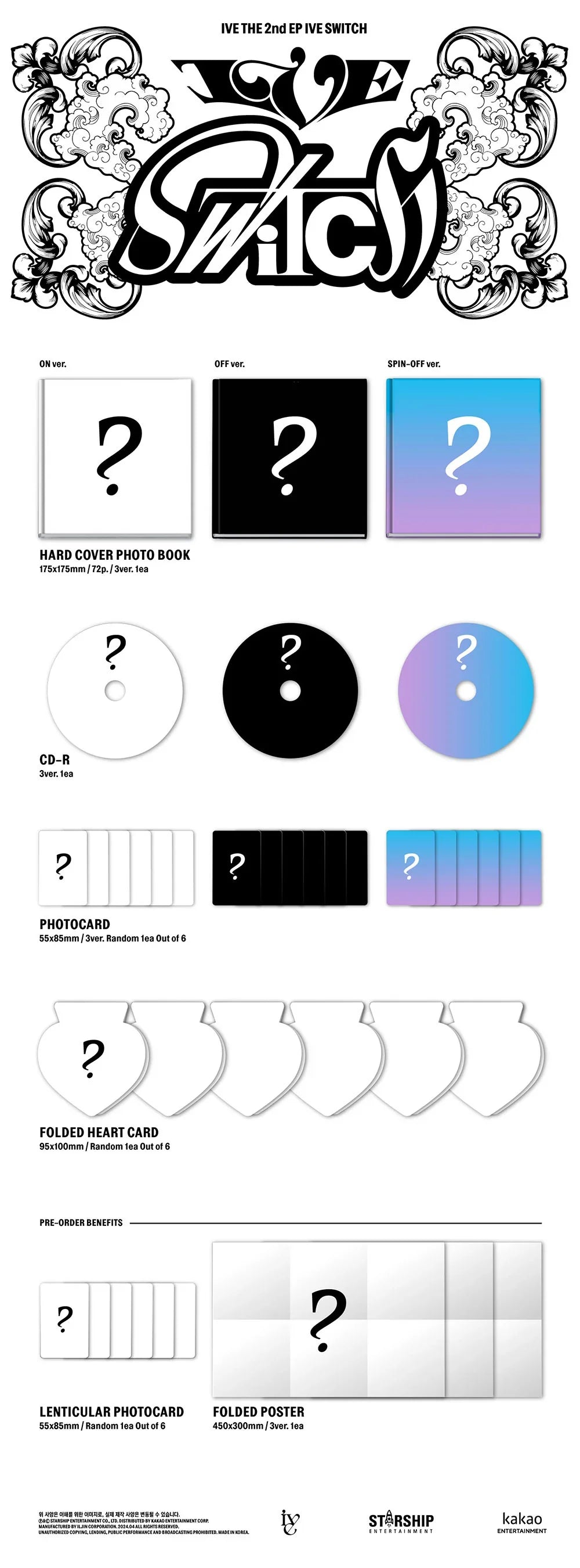 IVE 2nd Ep Album - IVE Switch (4 Version Set)