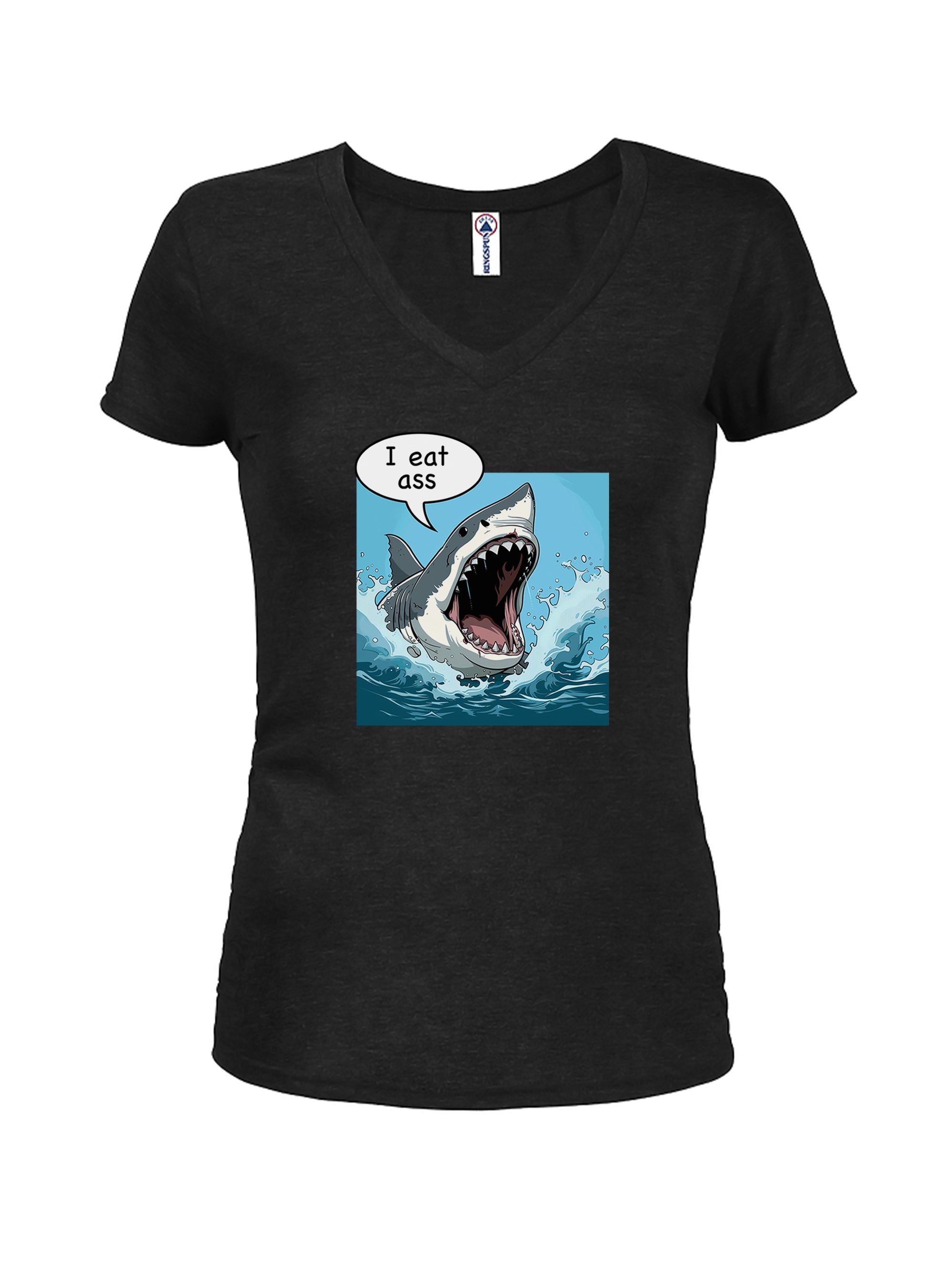 I eat ass Juniors V Neck T-Shirt