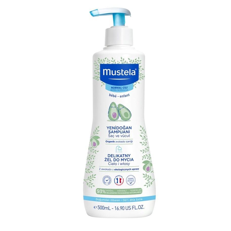 Mustela Gentle Cleansing Newborn Shampoo & Body Wash 500ml - Hypoallergenic Baby Care