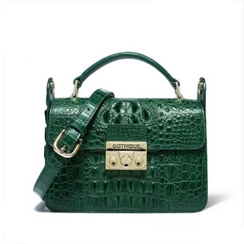 Imported Crocodile Crossbody Bag | Flap Shoulder Small Handbag