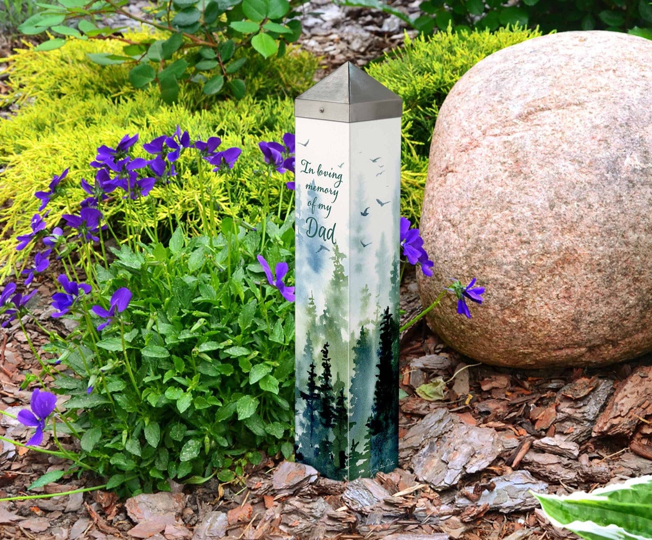 In Memory of Dad Art Pole 20 Inches Tall Memorial