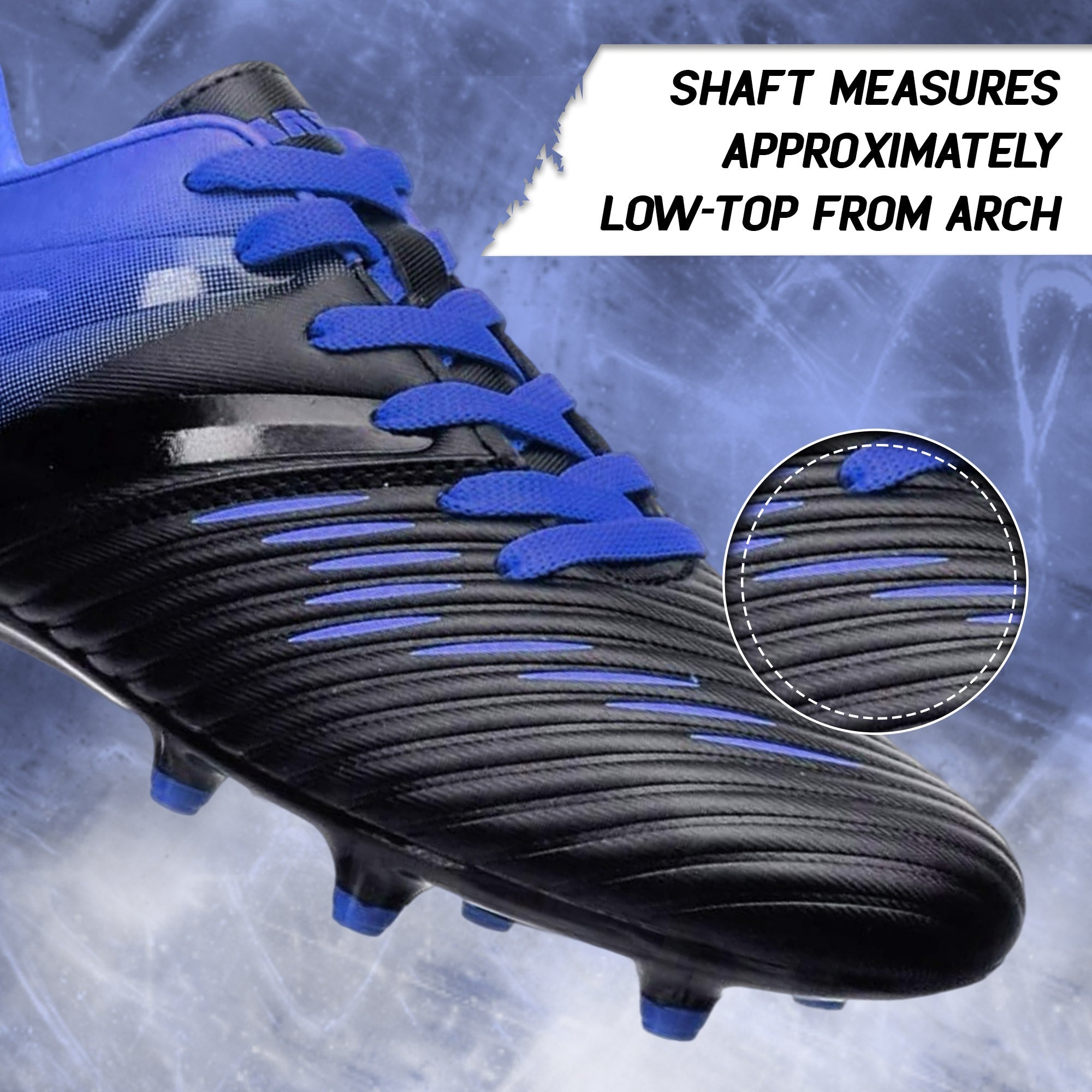 Vizari Liga Kids Firm Ground (FG) Soccer Cleats – Black/Blue, Youth Sizes 8C–6Y Under $30
