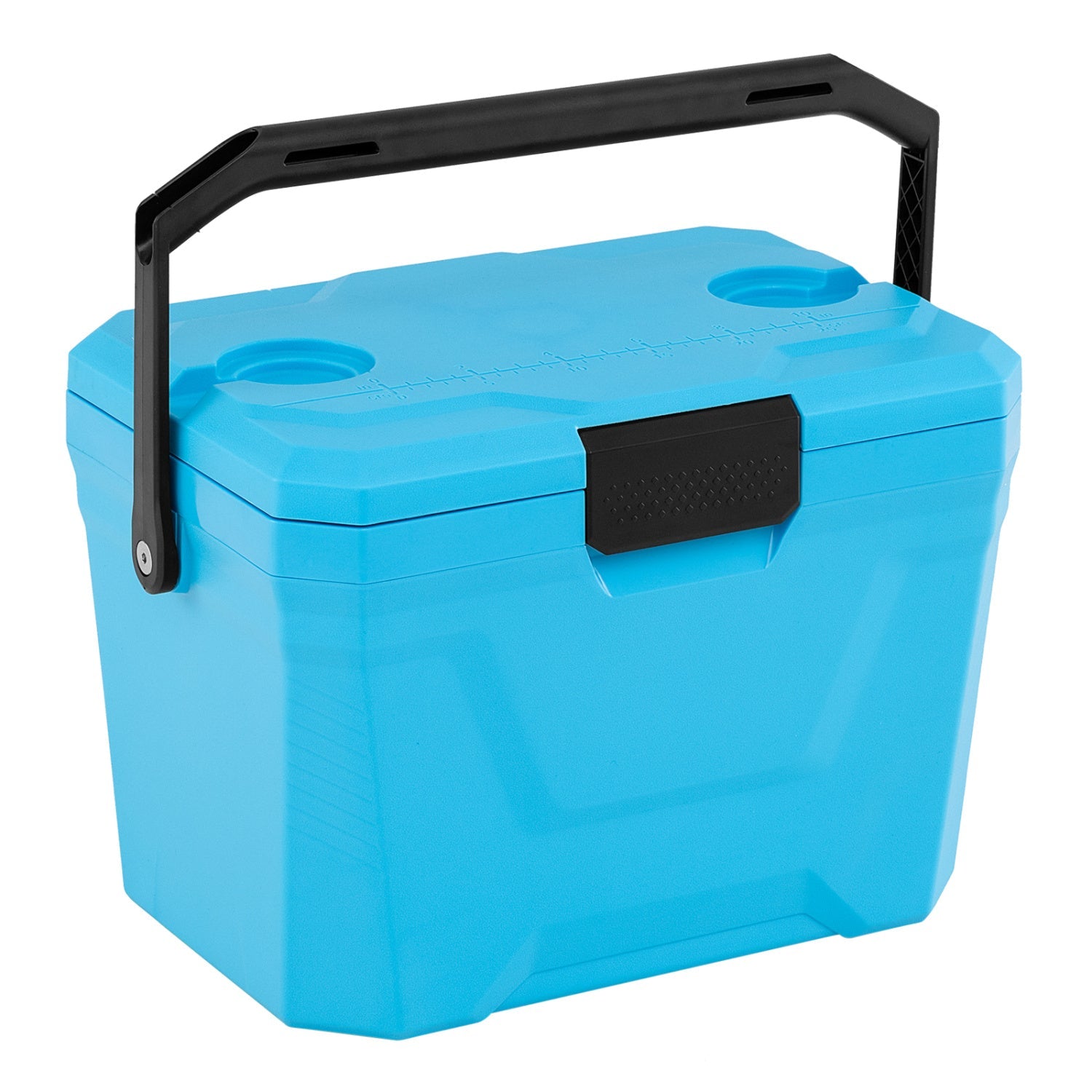 Insulated Portable Cooler Hard Shell Ice Chest with 2 Cup Holders