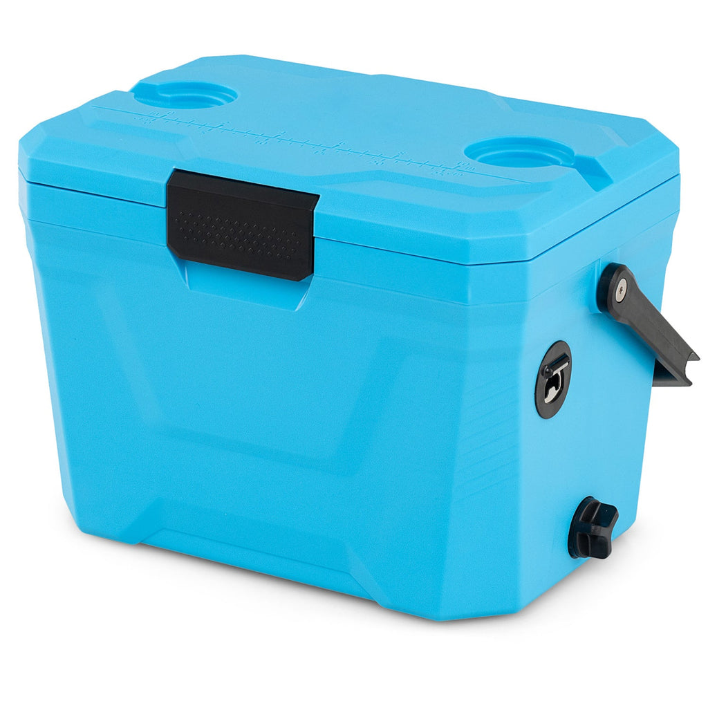 Insulated Portable Cooler Hard Shell Ice Chest with 2 Cup Holders
