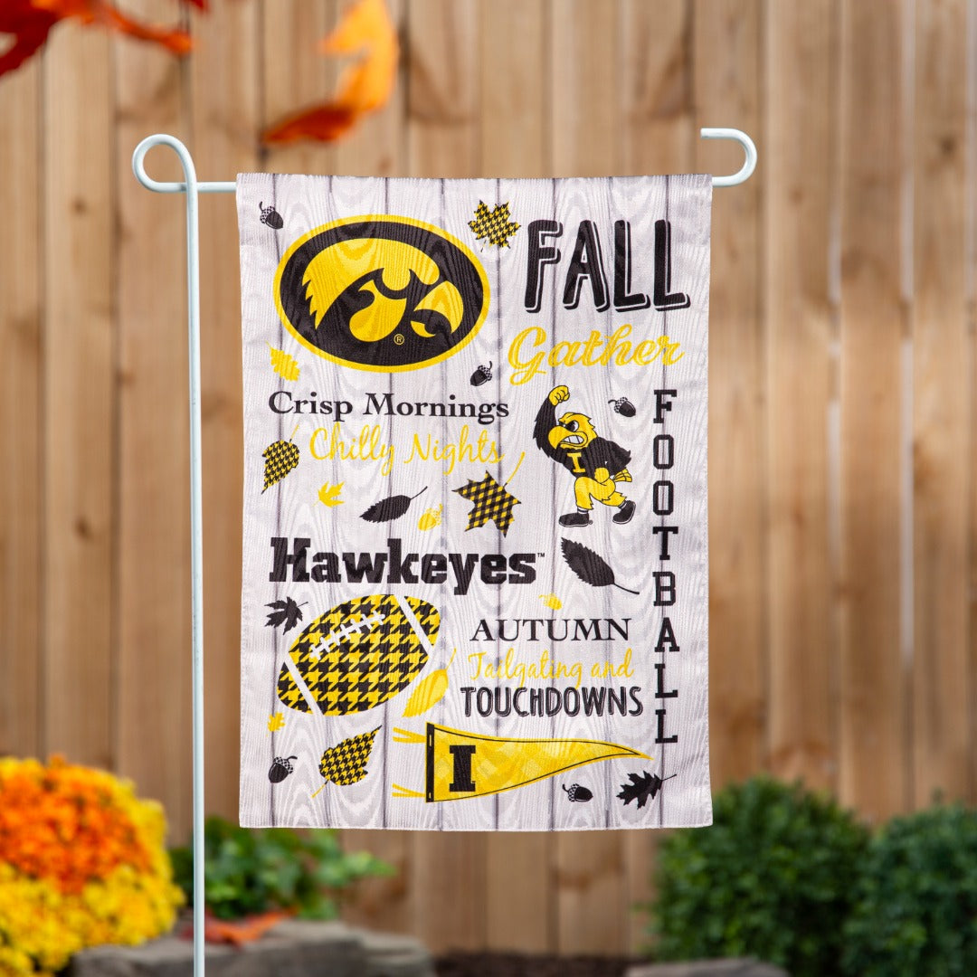 Iowa Hawkeyes Fall Garden Flag 2 Sided