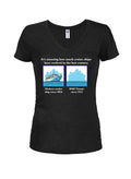 It’s amazing how much cruise ships have evolved Juniors V Neck T-Shirt