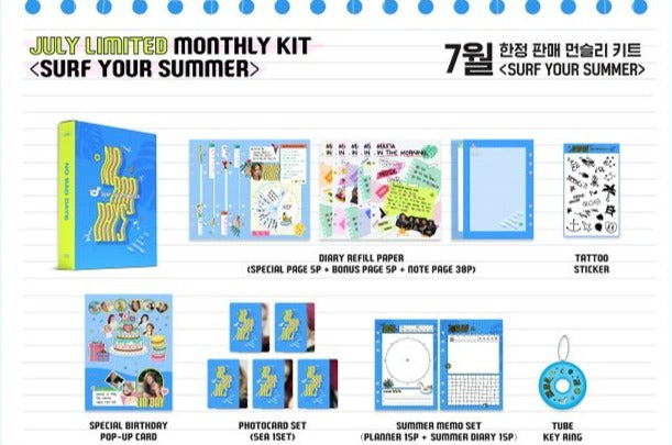 ITZY No Bad Days July Monthly Kit "Surf Your Summer" - Official Limited Edition