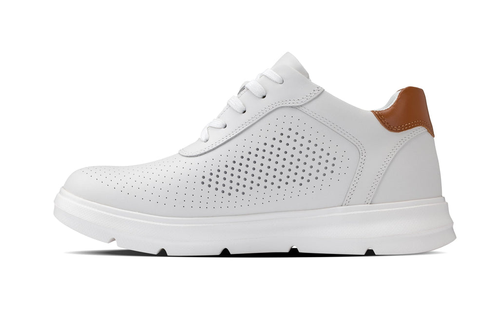 CALTO - J1581 - 2.6 Inches Taller (White) - Lightweight Casual Walkers
