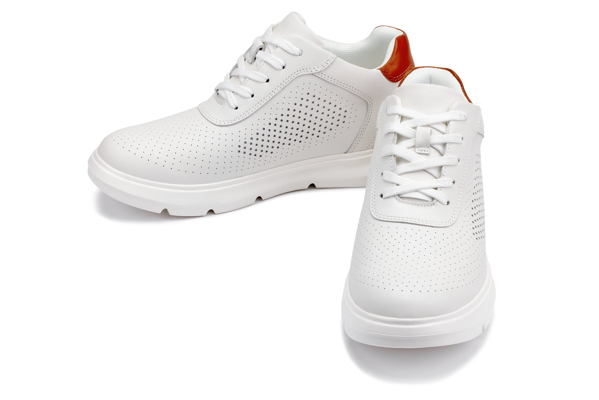 CALTO - J1581 - 2.6 Inches Taller (White) - Lightweight Casual Walkers