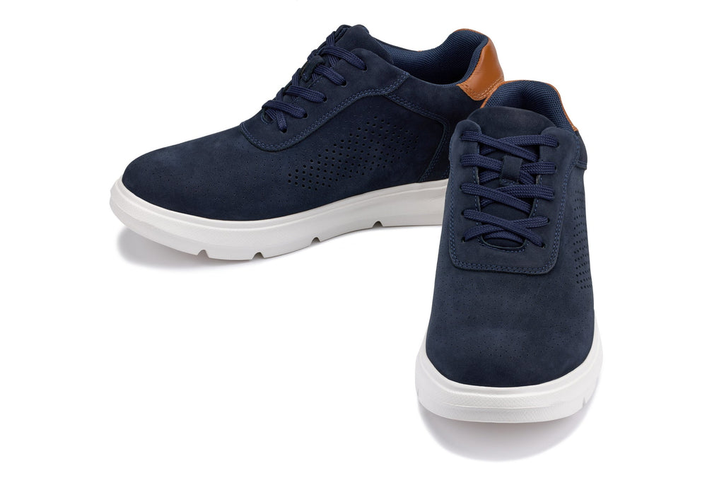 CALTO - J1582 - 2.6 Inches Taller (Navy) - Lightweight Casual Walkers