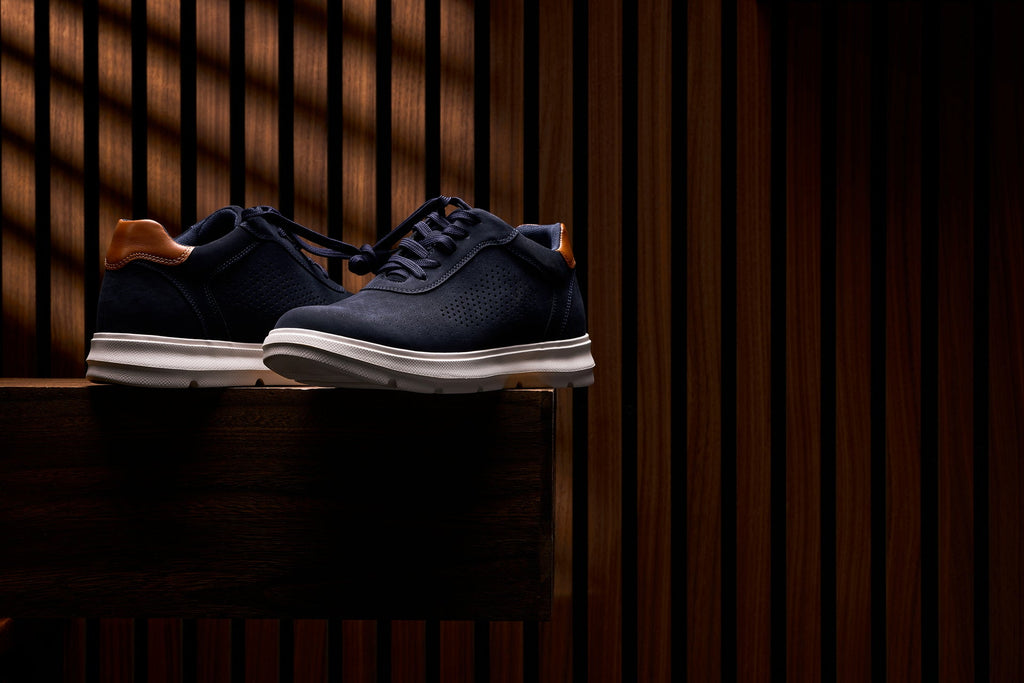 CALTO - J1582 - 2.6 Inches Taller (Navy) - Lightweight Casual Walkers