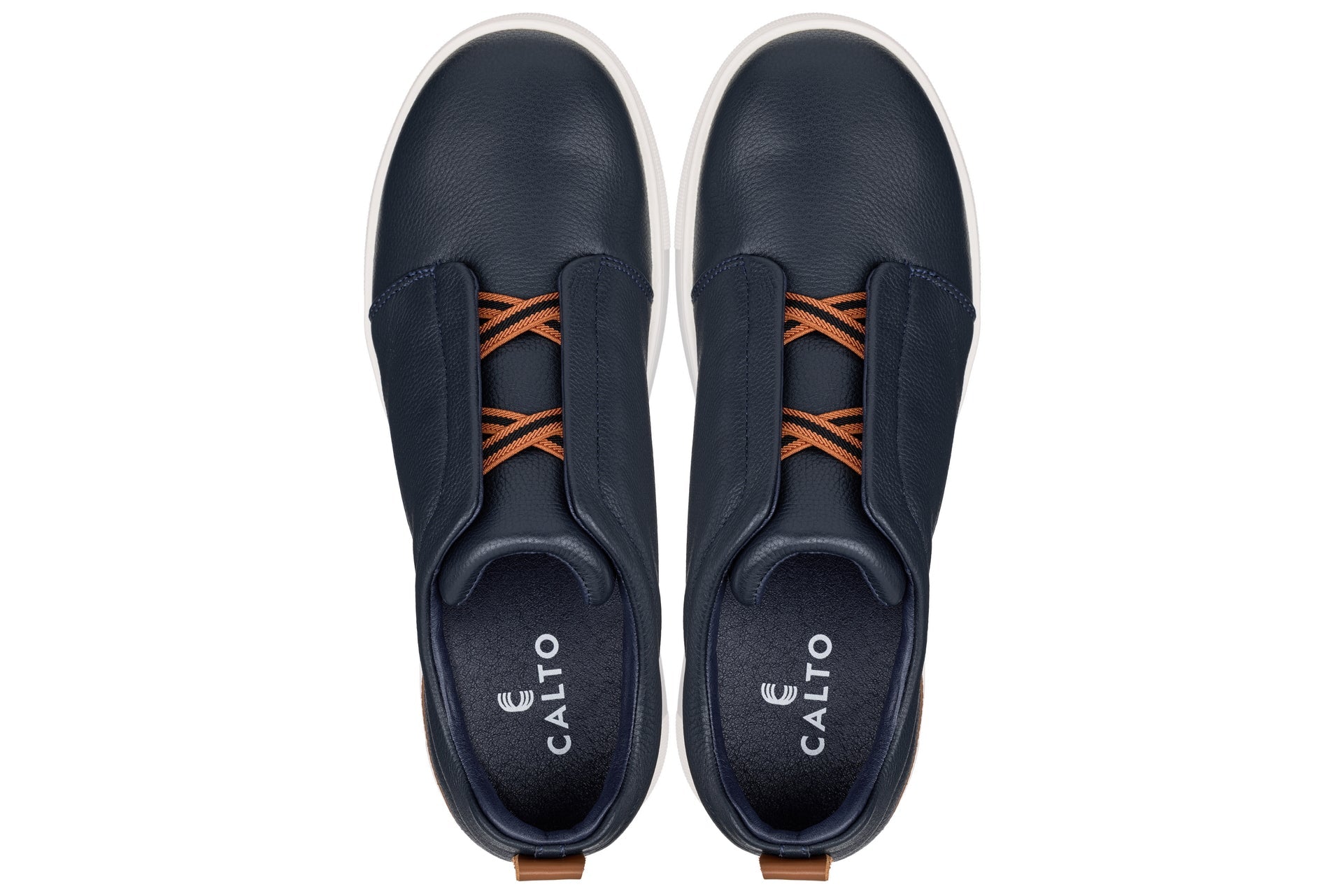 CALTO - J1934 - 2.6 Inches Taller (Navy) - Slip-On Snoafers