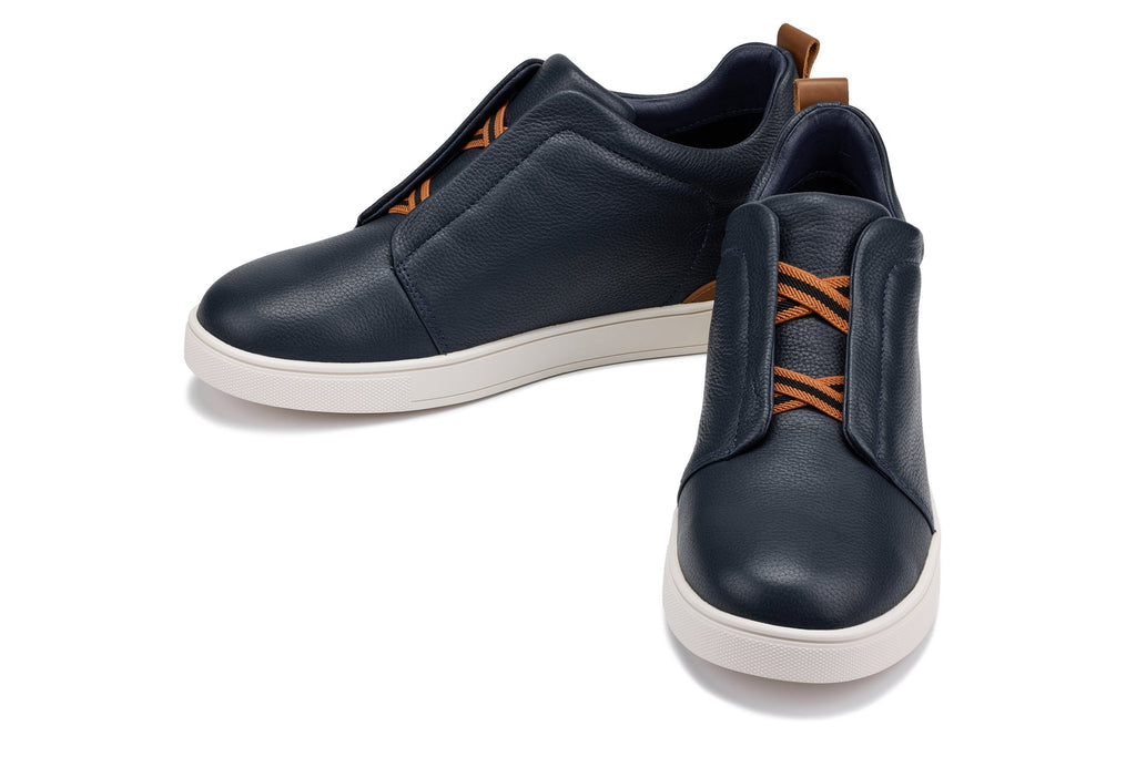 CALTO - J1934 - 2.6 Inches Taller (Navy) - Slip-On Snoafers