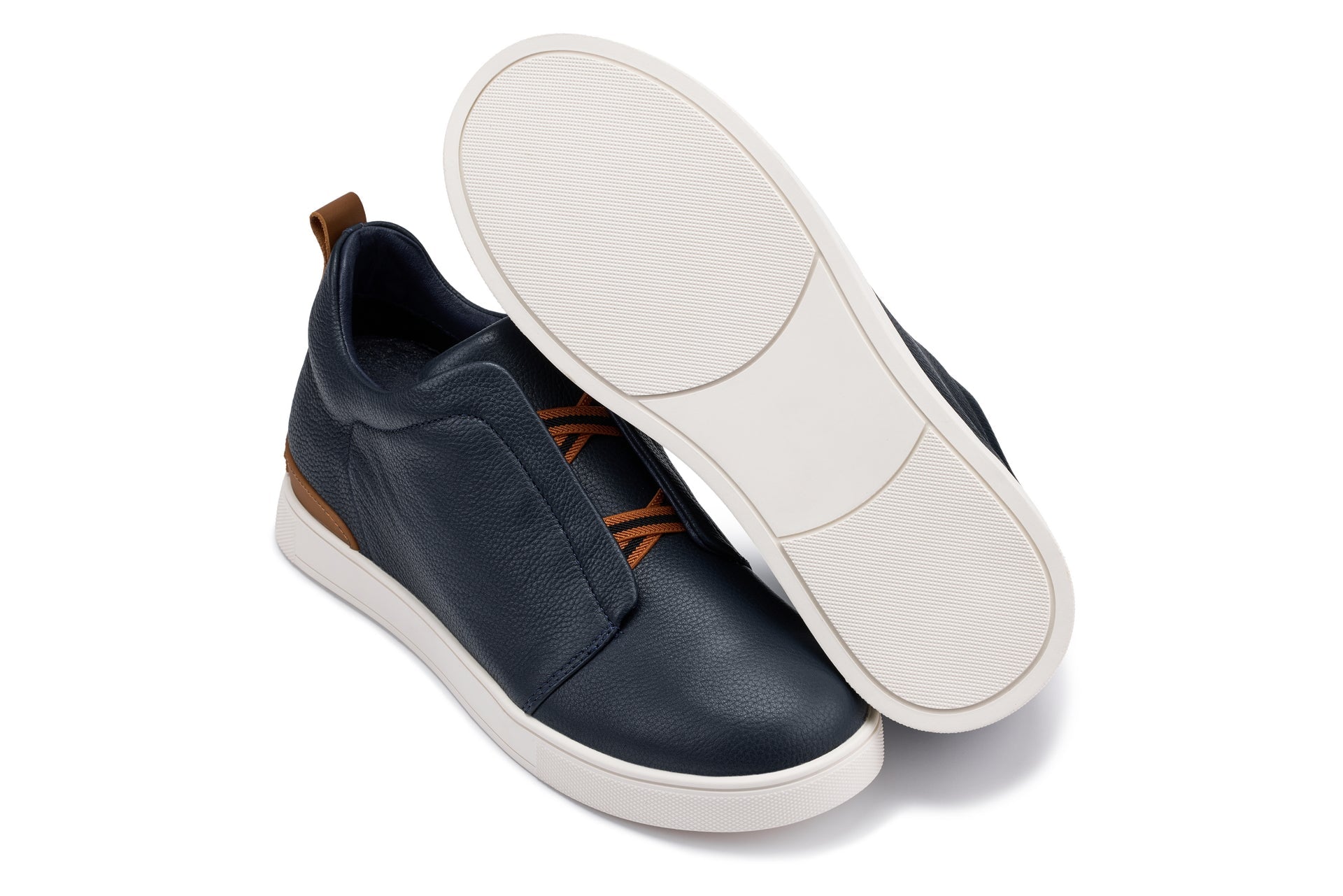 CALTO - J1934 - 2.6 Inches Taller (Navy) - Slip-On Snoafers