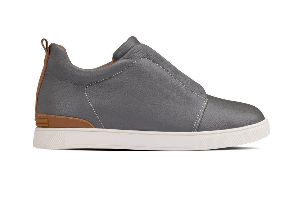 CALTO - J1935 - 2.6 Inches Taller (Grey) - Slip-On Snoafers