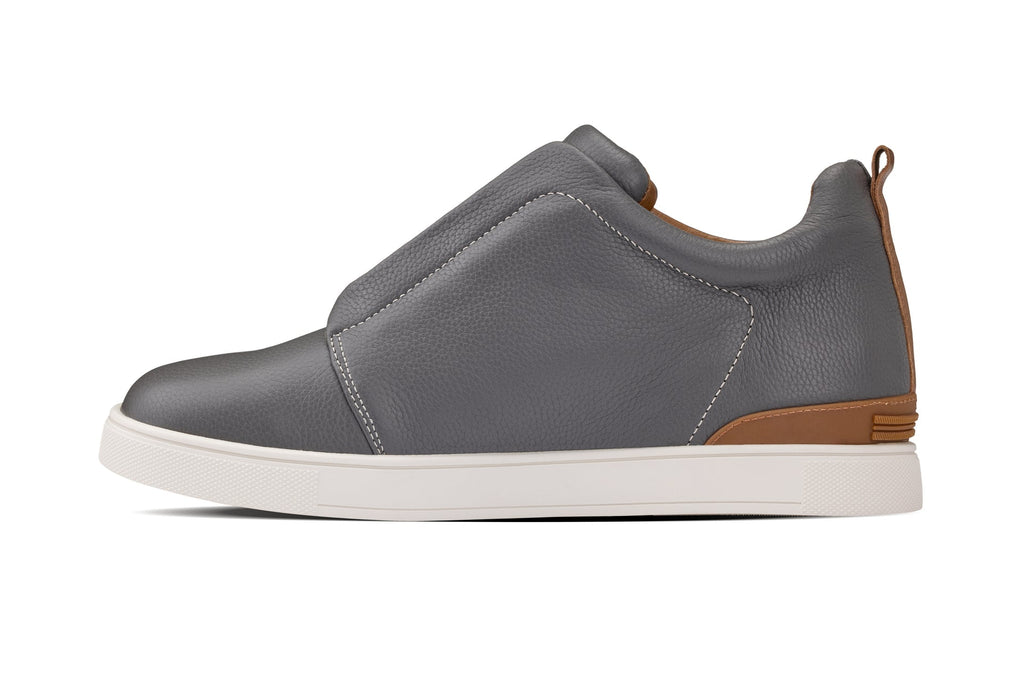 CALTO - J1935 - 2.6 Inches Taller (Grey) - Slip-On Snoafers