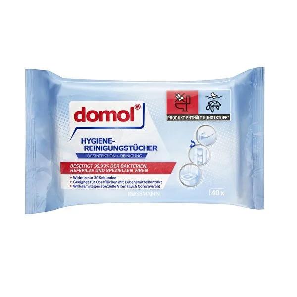 Domol Personal Hygiene Wipes - 40 Count - Fragrance-Free, Dermatologically Tested, Portable Cleansing Solution