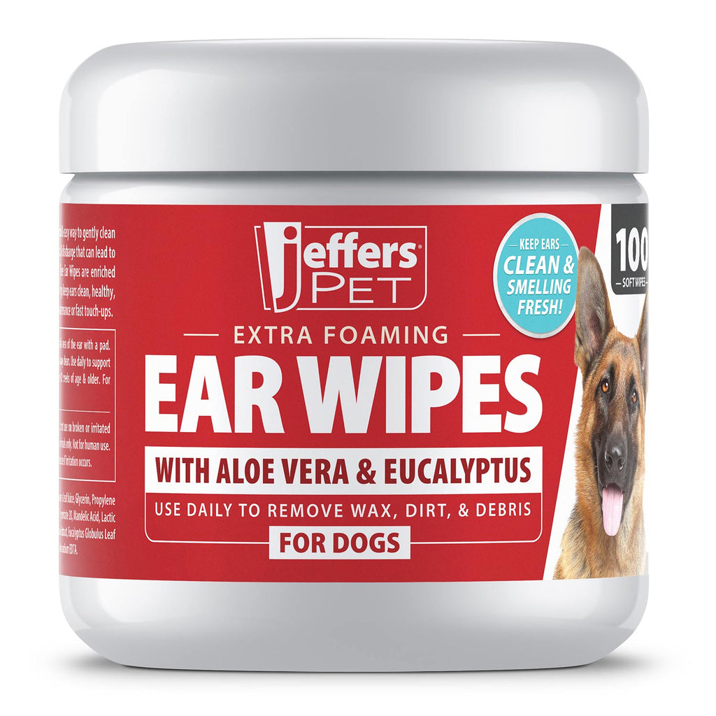 Jeffers Dog Ear Cleaning Wipes, 100 Count