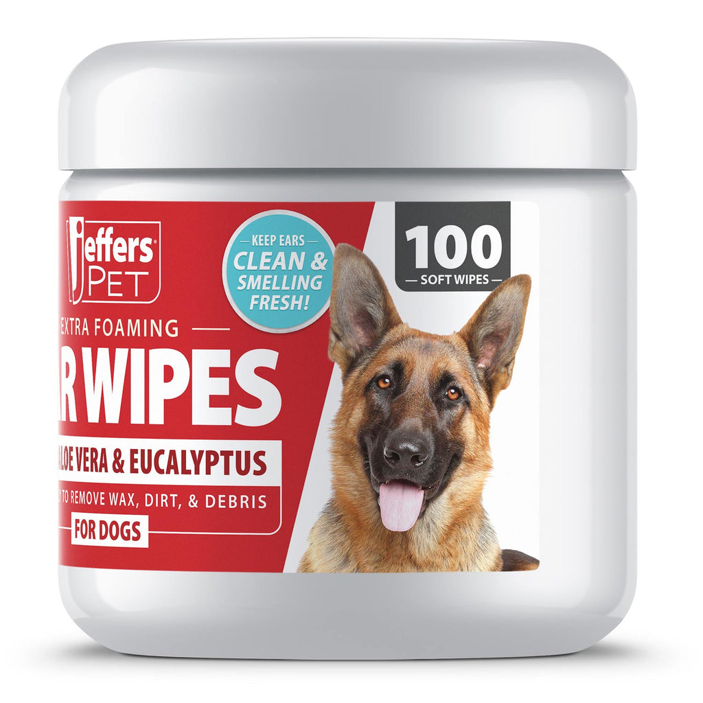 Jeffers Dog Ear Cleaning Wipes, 100 Count