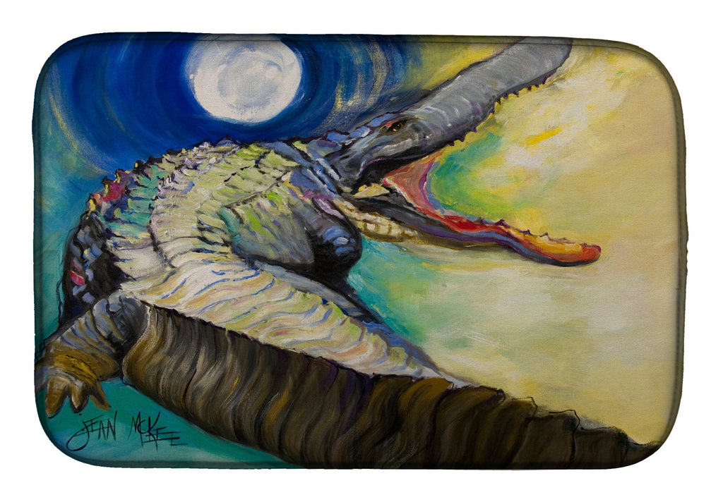 Alligator Dish Drying Mat Absorbent Dish Drying Mat Pad for Kitchen Counter Dish Drainer Mat for Countertop, 14 x 21", Multicolor