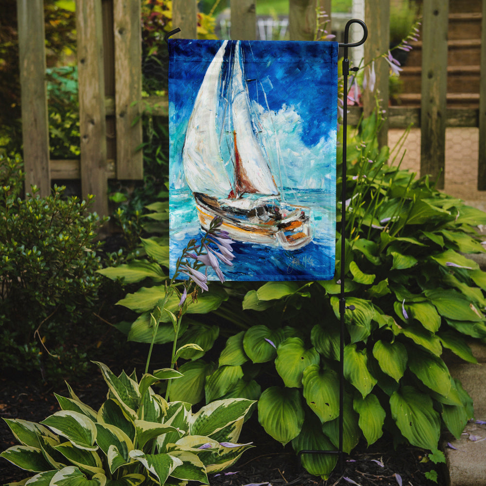 Sailboats in Blue Garden Flag Mailbox Decorative Yard Banner Outside Patio Artwork for Flower Beds, Garden Size, Multicolor