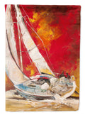 Red Sailboat Garden Flag Mailbox Decorative Yard Banner Outside Patio Artwork for Flower Beds, Garden Size, Multicolor