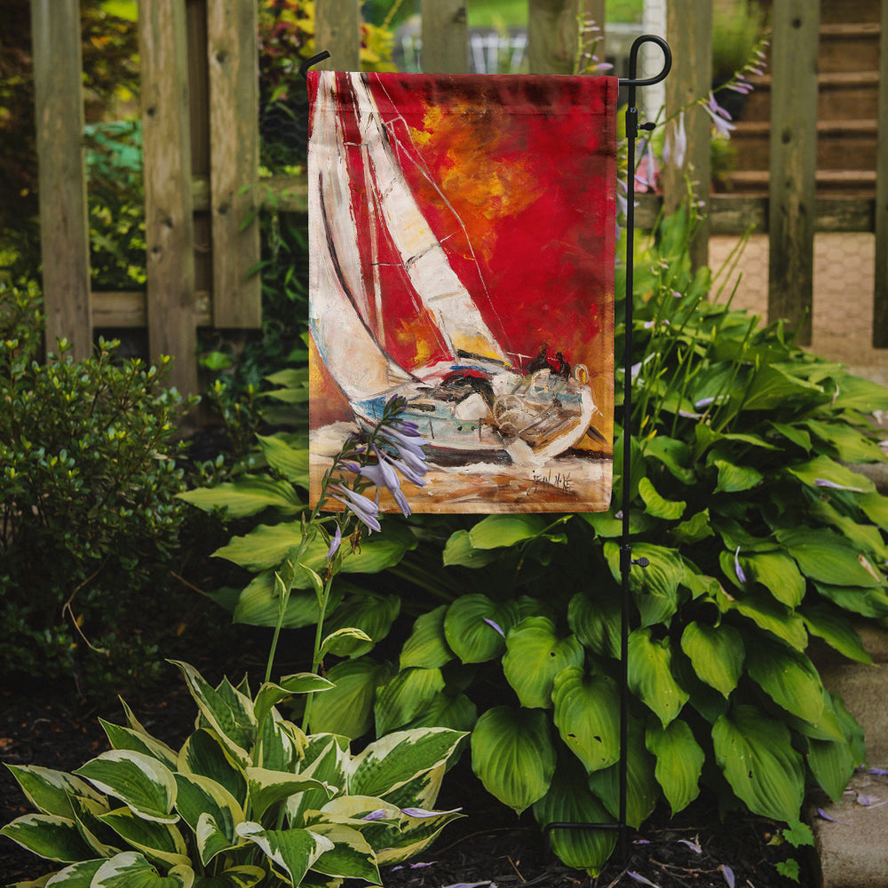 Red Sailboat Garden Flag Mailbox Decorative Yard Banner Outside Patio Artwork for Flower Beds, Garden Size, Multicolor