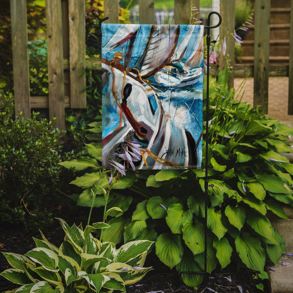 Pain Killer Sailboat Race Garden Flag Mailbox Decorative Yard Banner Outside Patio Artwork for Flower Beds, Garden Size, Multicolor