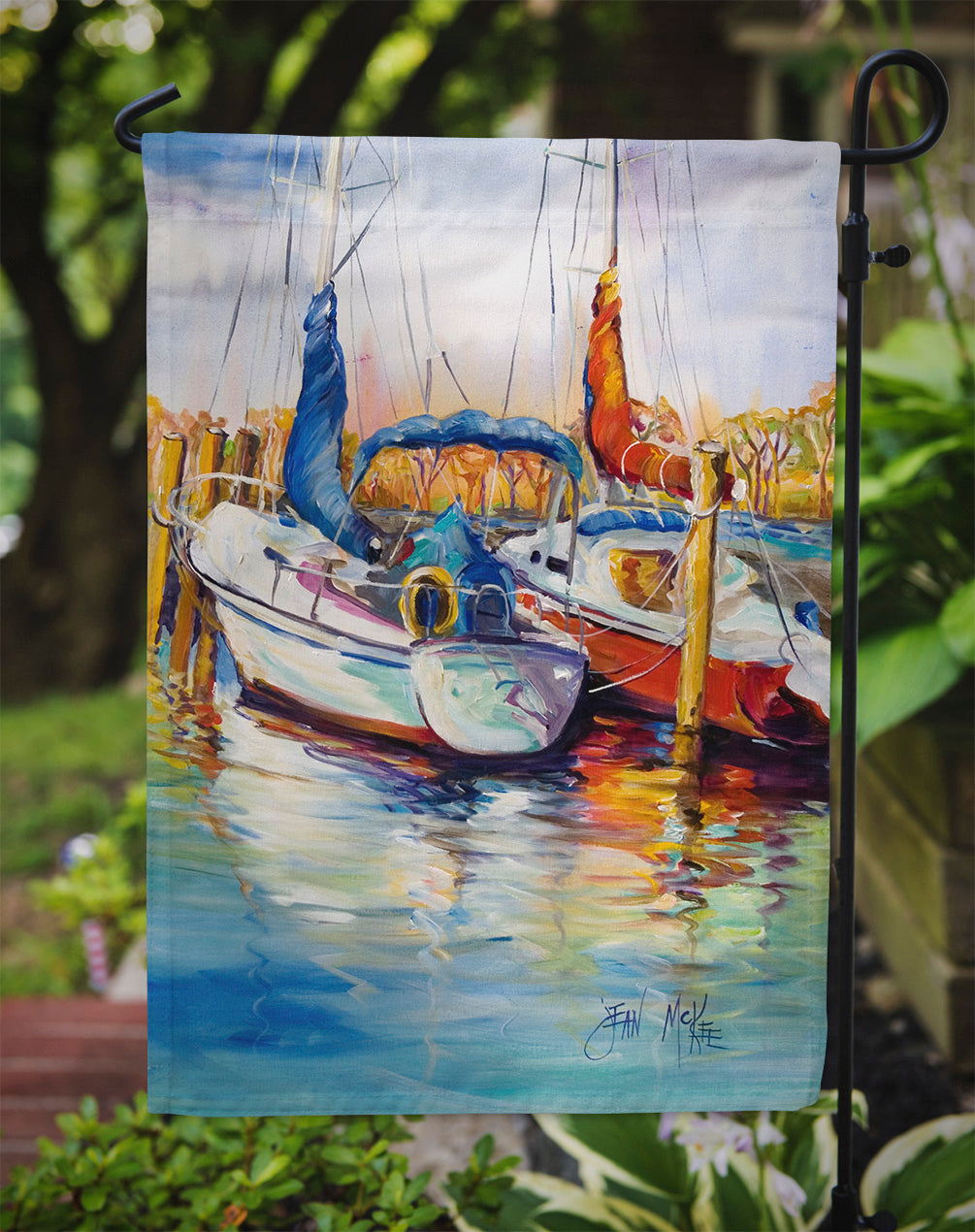 Mississippi Sailboats Garden Flag Mailbox Decorative Yard Banner Outside Patio Artwork for Flower Beds, Garden Size, Multicolor