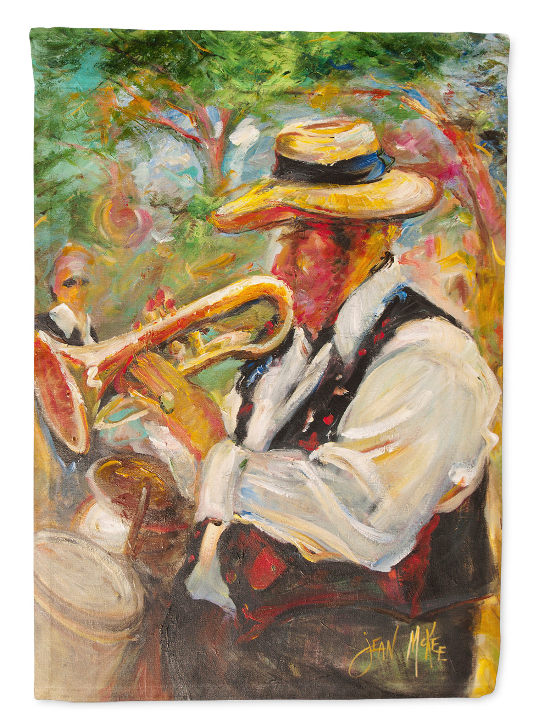 Jazz Trumpet Garden Flag Mailbox Decorative Yard Banner Outside Patio Artwork for Flower Beds, Garden Size, Multicolor