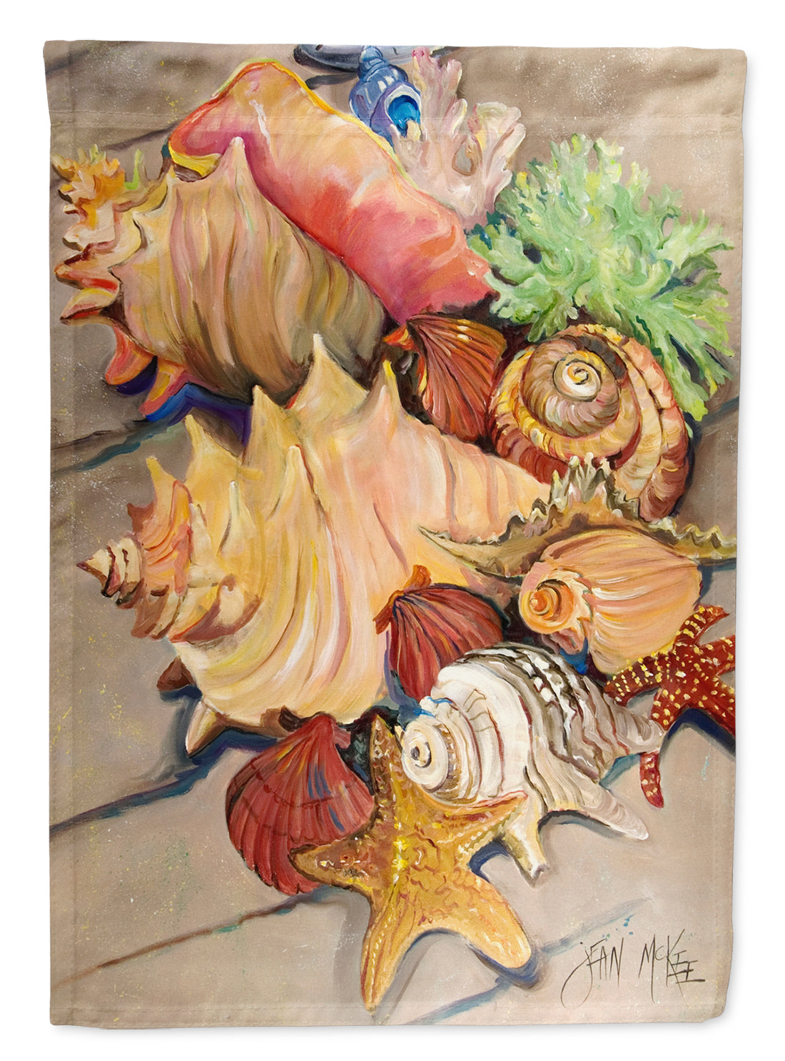 Shells Garden Flag Mailbox Decorative Yard Banner Outside Patio Artwork for Flower Beds, Garden Size, Multicolor