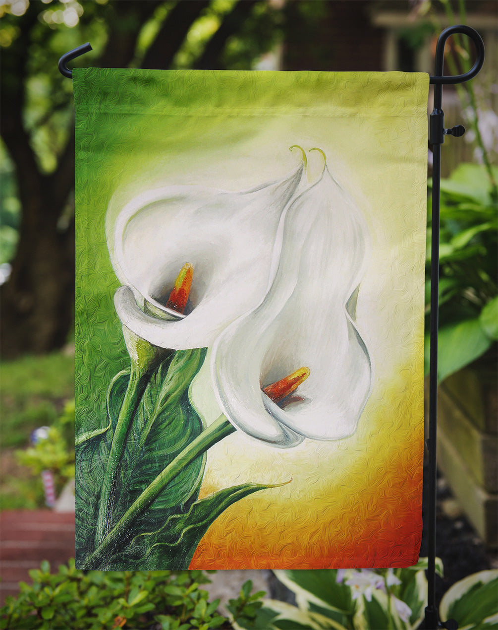 Lilies by Sinead Jones Garden Flag Mailbox Decorative Yard Banner Outside Patio Artwork for Flower Beds, Garden Size, Multicolor