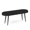 47 Inch Upholstered Entryway Bench with Heavy-duty Metal Frame-Gray