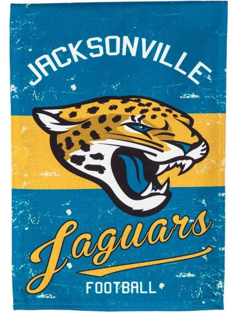 Jacksonville Jaguars Football Garden Flag 2 Sided Vintage Logo